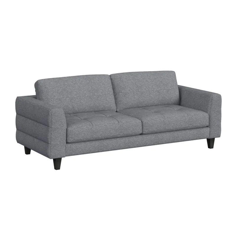 Fuji Sofa in Marlin Slate with Plastic Legs