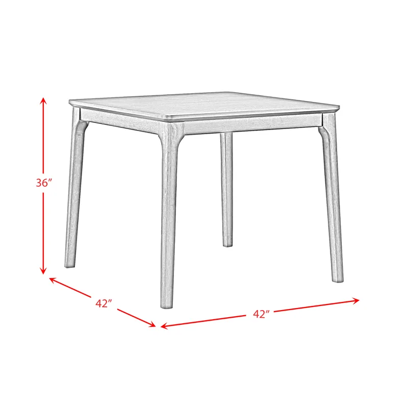 Garcia 5PC Counter Set with Table and 4 Chairs in Black