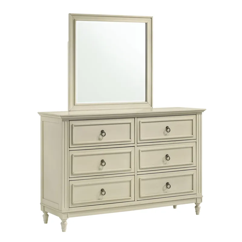 Gianna 6-Drawer Dresser and Mirror Set