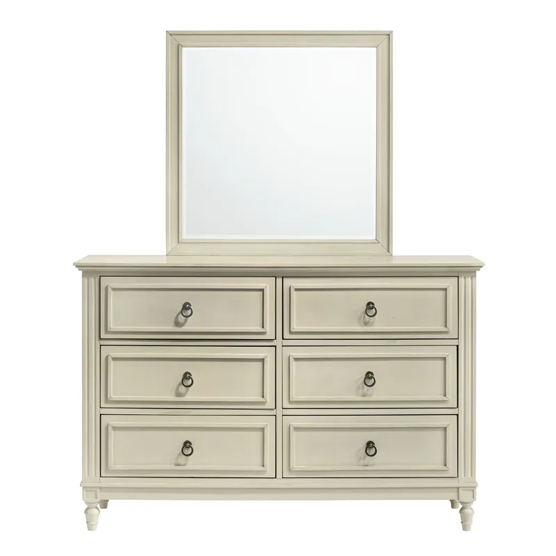 Gianna 6-Drawer Dresser and Mirror Set