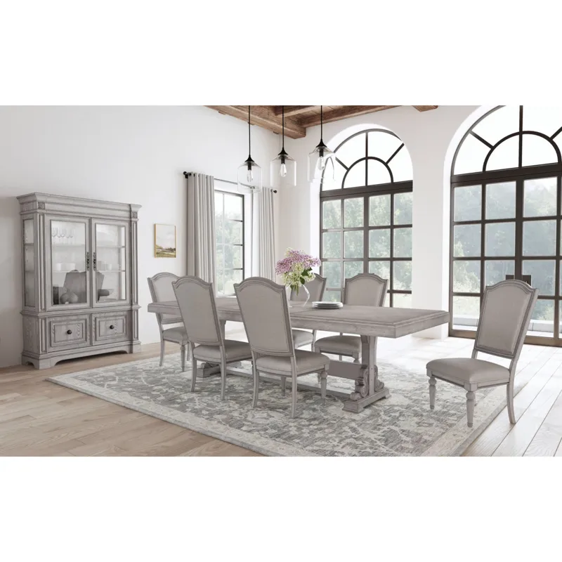 Glenmore Dining Table with 2x18\" Leaves in Aged Grey