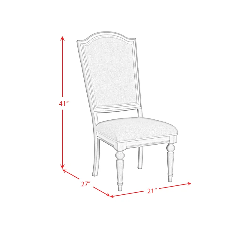 Glenmore Dining Side Chair with Light Brown Fabric in Aged Grey (2 Per Carton)