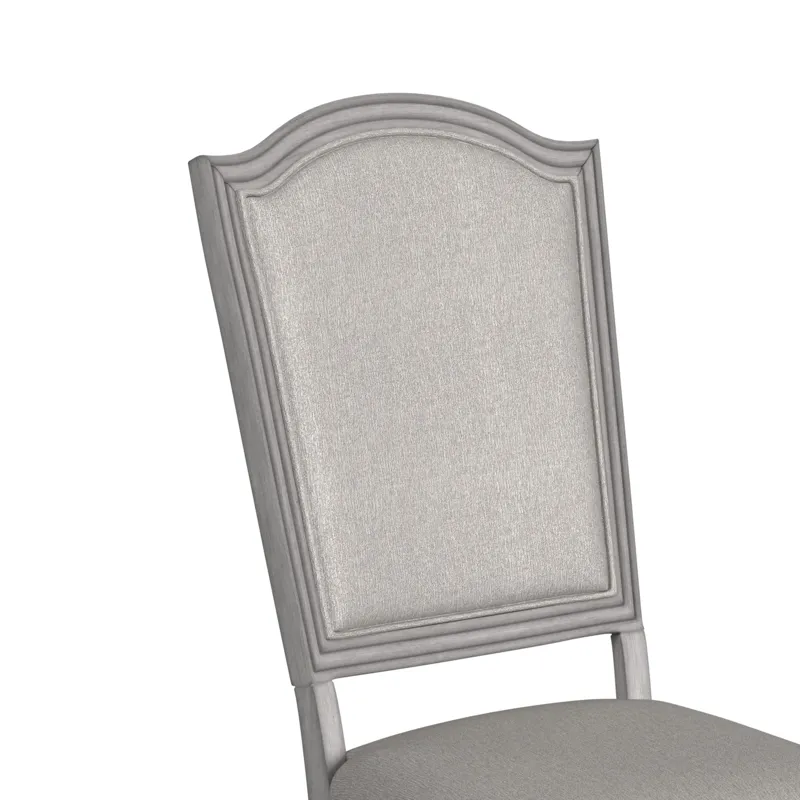 Glenmore Dining Side Chair with Light Brown Fabric in Aged Grey (2 Per Carton)