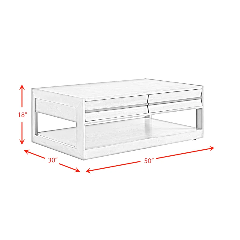 Gordon Rectangular Coffee Table in grey