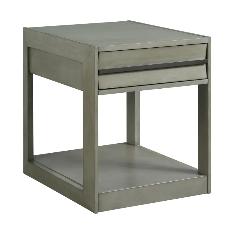 Gordon Rectangular End Table in grey