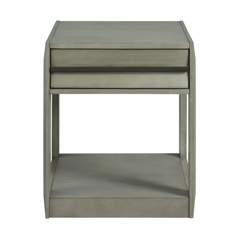 Gordon Rectangular End Table in grey