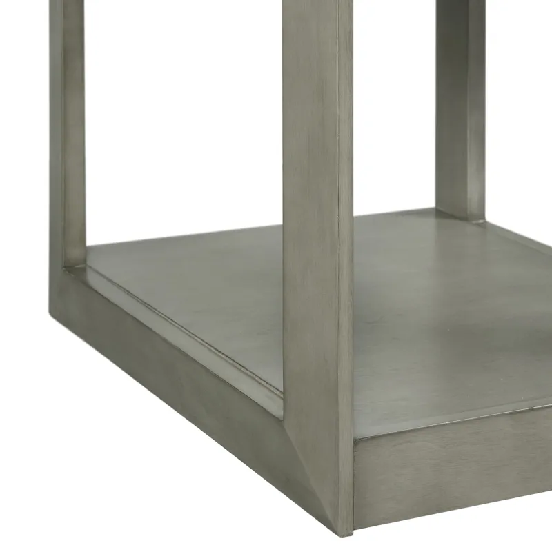Gordon Rectangular End Table in grey