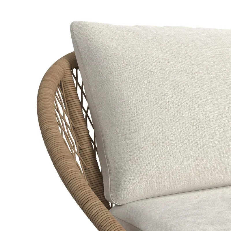 Grace Outdoor Seating 4PC Set - Black, Natural and Olefin Beige