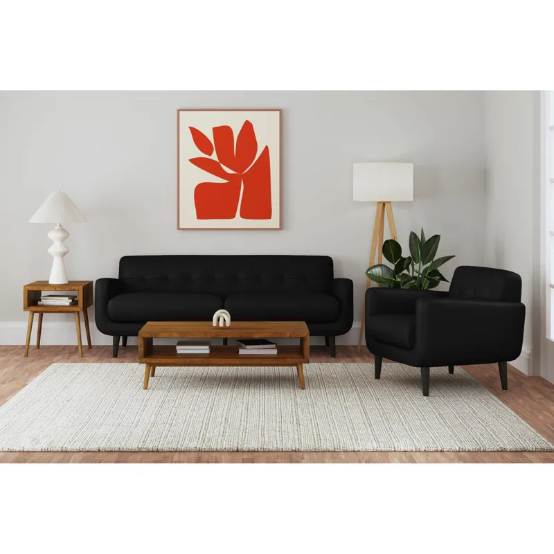 Hadley II Sofa in Pebble Black