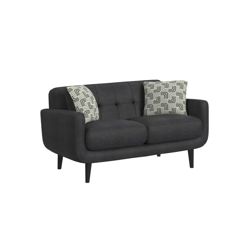 Hadley II Loveseat in Debussy Night with 2 Pillows