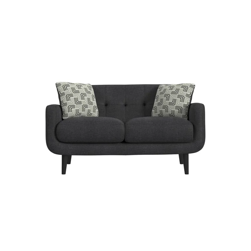 Hadley II Loveseat in Debussy Night with 2 Pillows