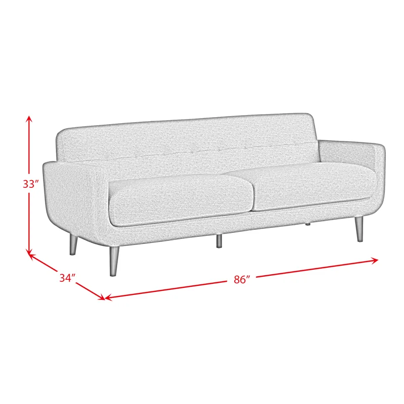Hadley II Sofa in Pebble Black