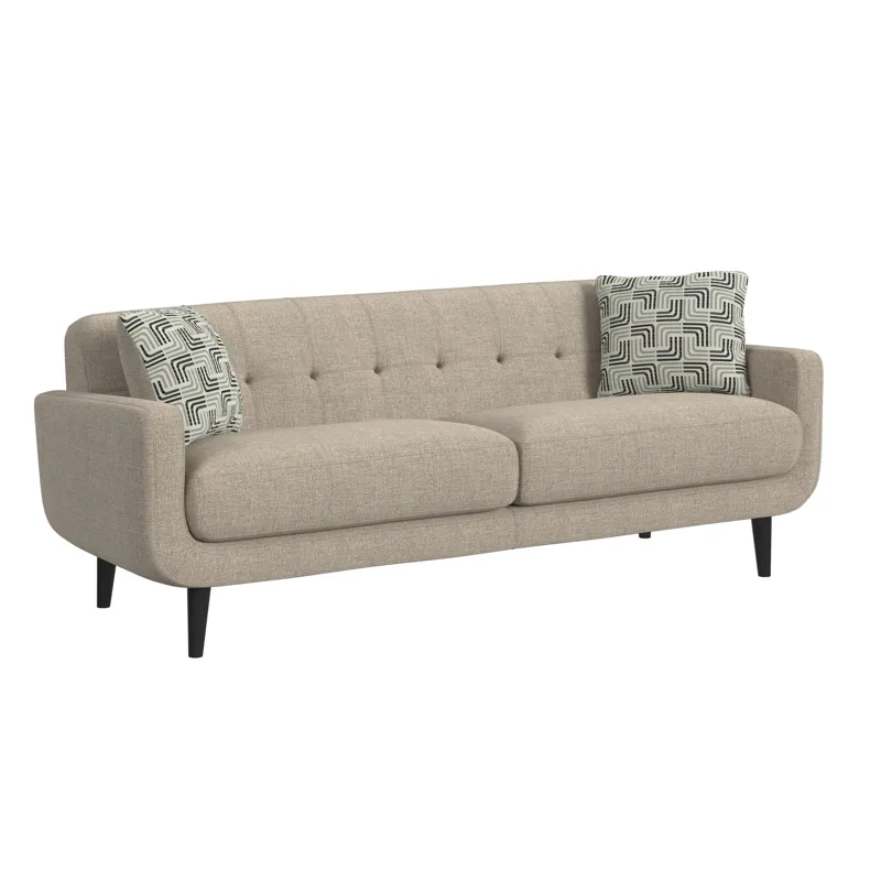 Hadley II Sofa in Debussy Cappuccino with 2 Pillows