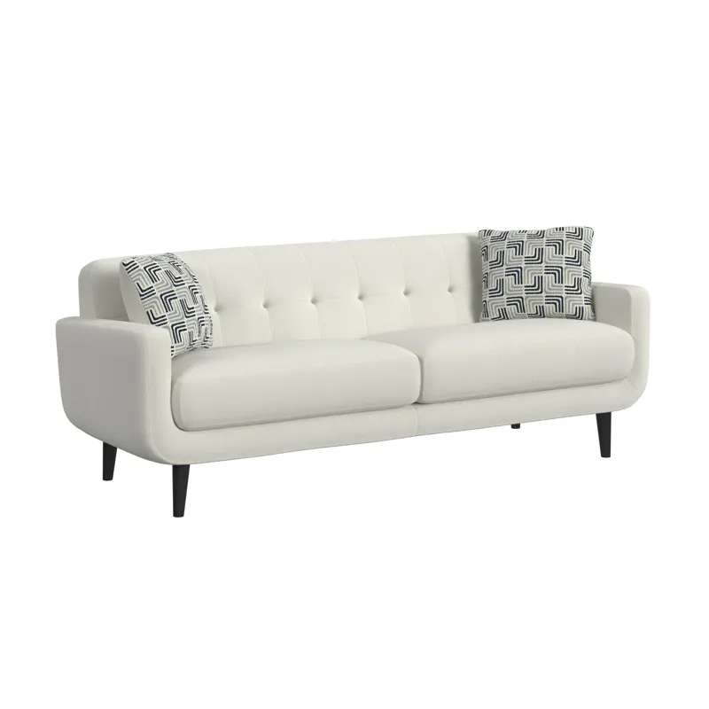 Hadley II Sofa in Debussy Ecru with 2 Pillows