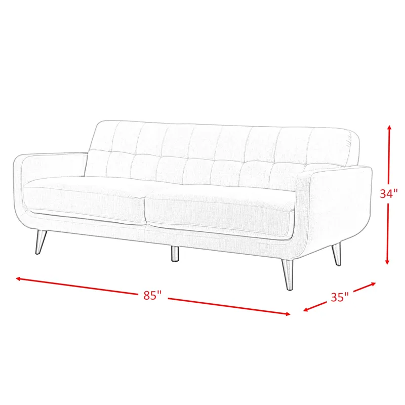 Hadley 4480 K/D Sofa Heirloom Charcoal (No Pillow)