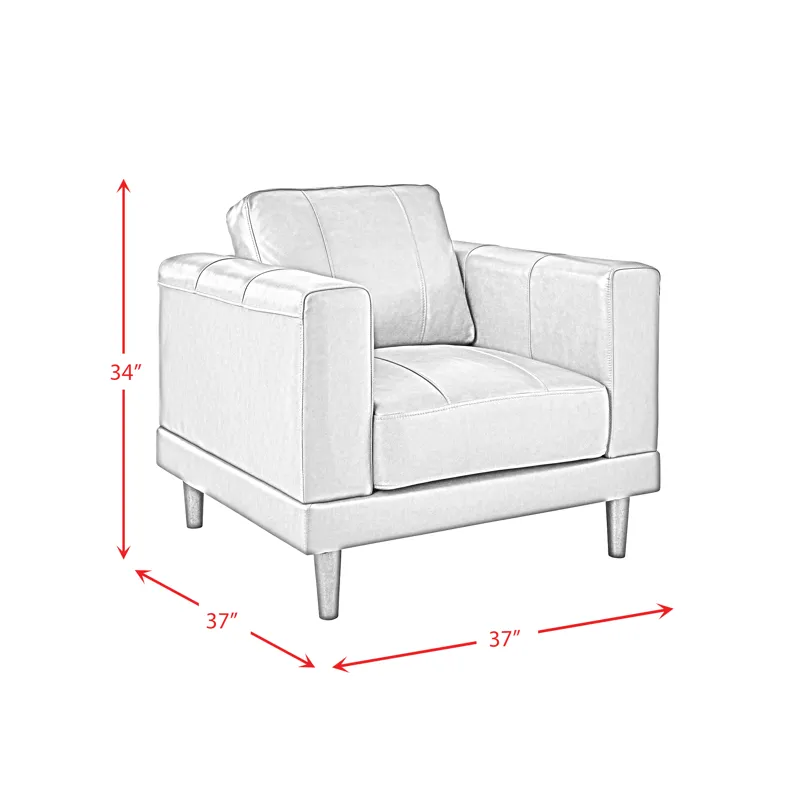 Hampton Chair in Fiero Charcoal (Top Grain / PVC)