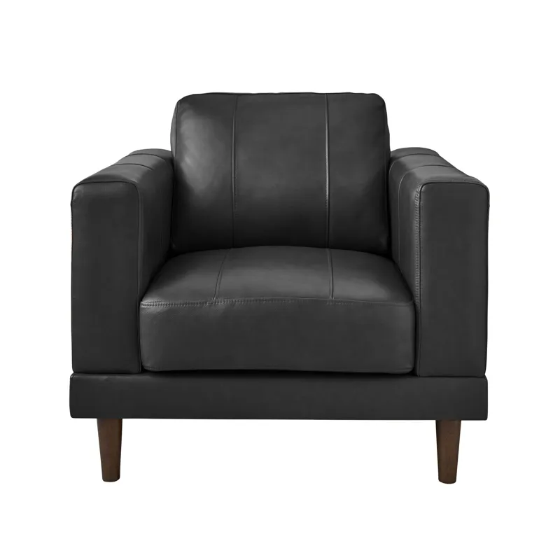 Hampton Chair in Fiero Charcoal (Top Grain / PVC)