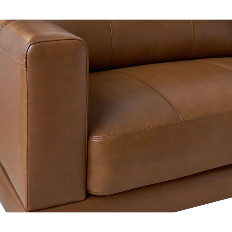 Hampton Sofa in Fiero Tan (Top Grain/PVC)
