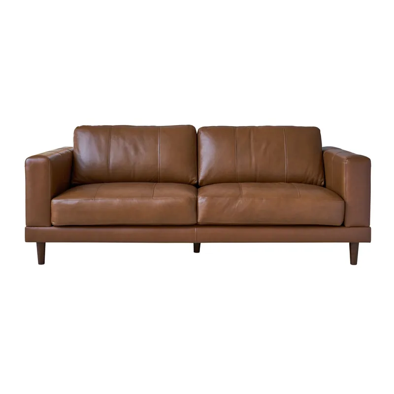Hampton Sofa in Fiero Tan (Top Grain/PVC)