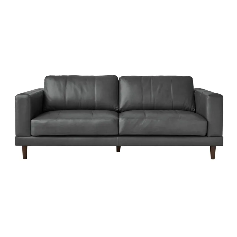 Hampton Sofa in Fiero Charcoal (Top Grain / PVC)