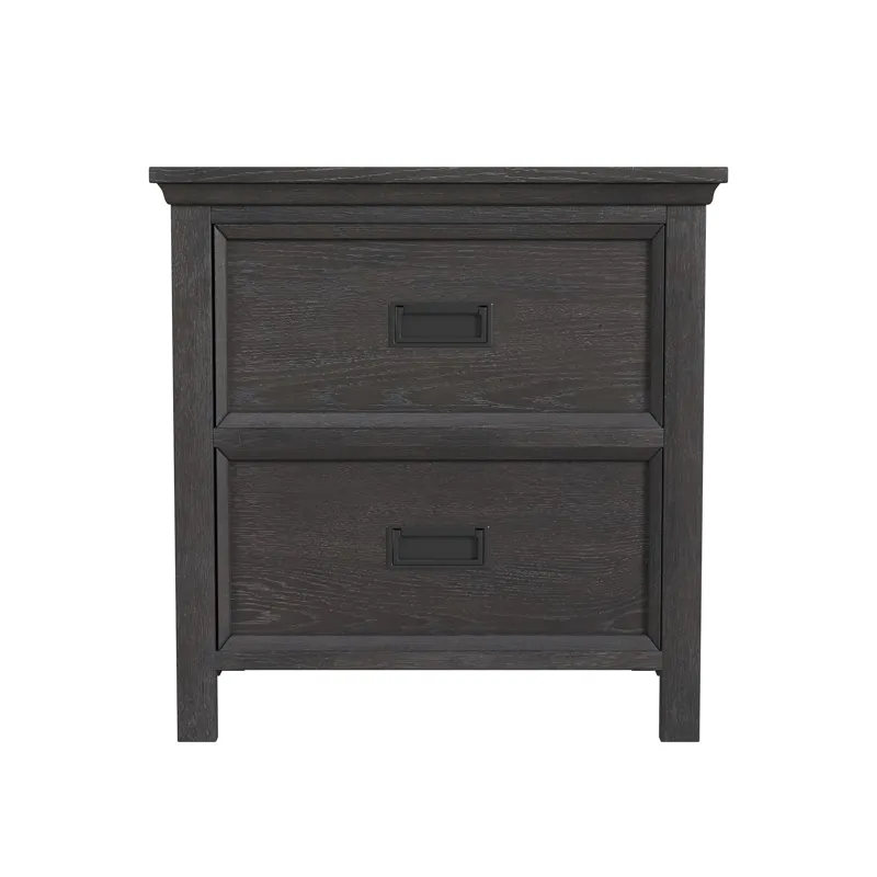 Hampton Kids 2-Drawer Nightstand with USB in Charcoal