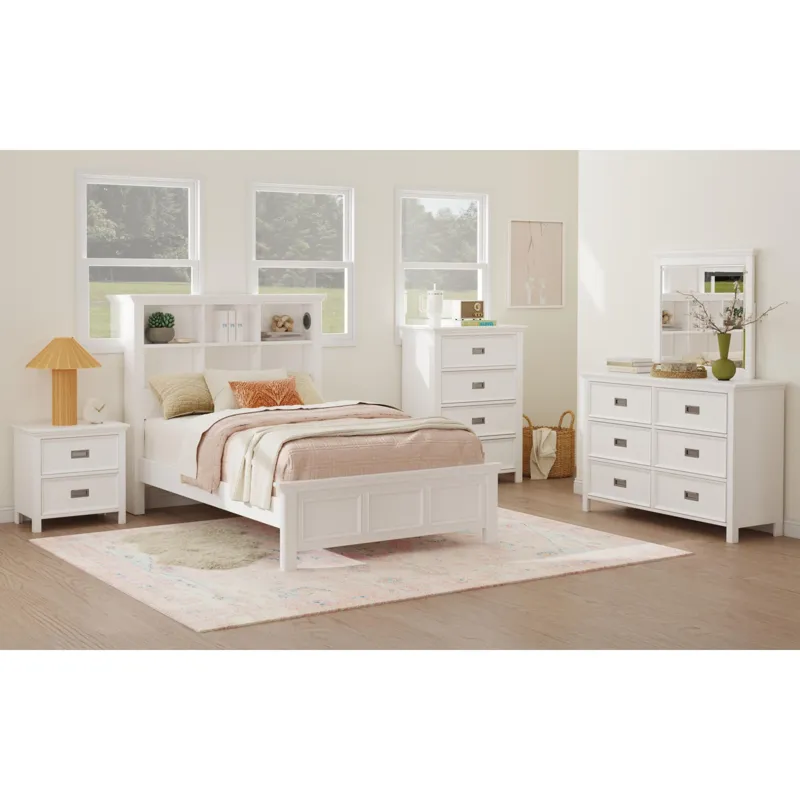 Hampton Kids 2-Drawer Nightstand with USB in White