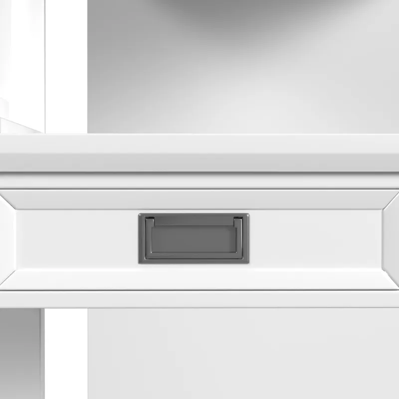 Hampton Kids Twin Loft with Staircase and Desk with Speaker in White