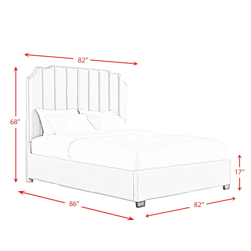 Harper King Bed Boulder Gray