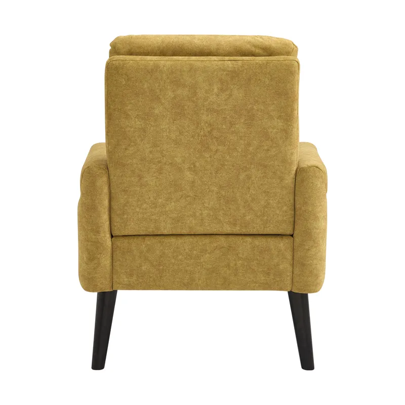 Hawk Accent Arm Chair with Memory foam in Radiance Yellow & Espresso