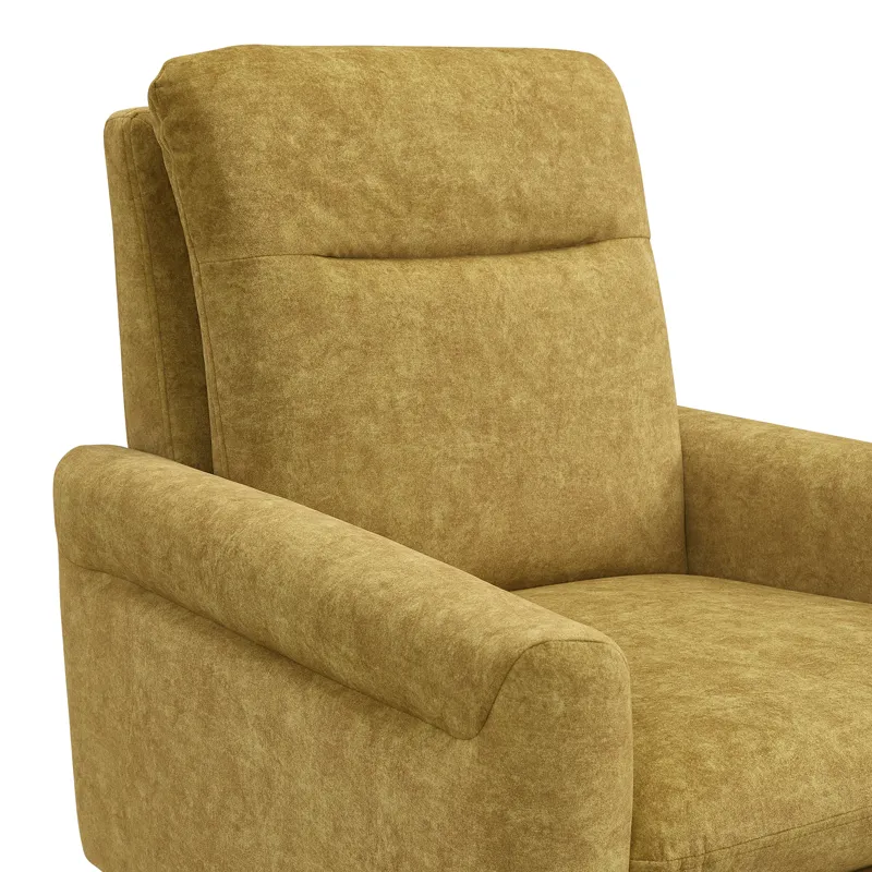 Hawk Accent Arm Chair with Memory foam in Radiance Yellow & Espresso