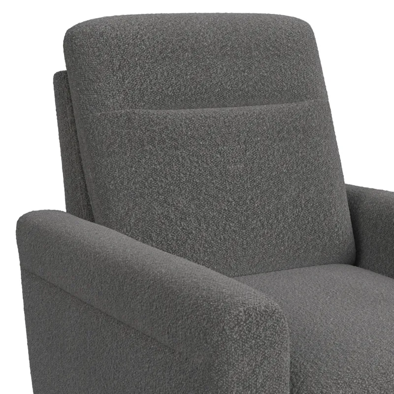 Hawk Accent Arm Chair with Memory foam in 8077 Boucle Grey & Espresso