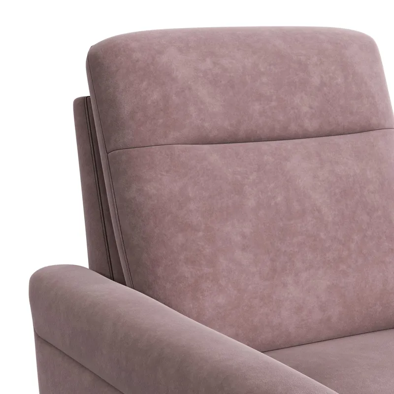 Hawk Accent Arm Chair with Memory foam in Radiance Blush & Espresso