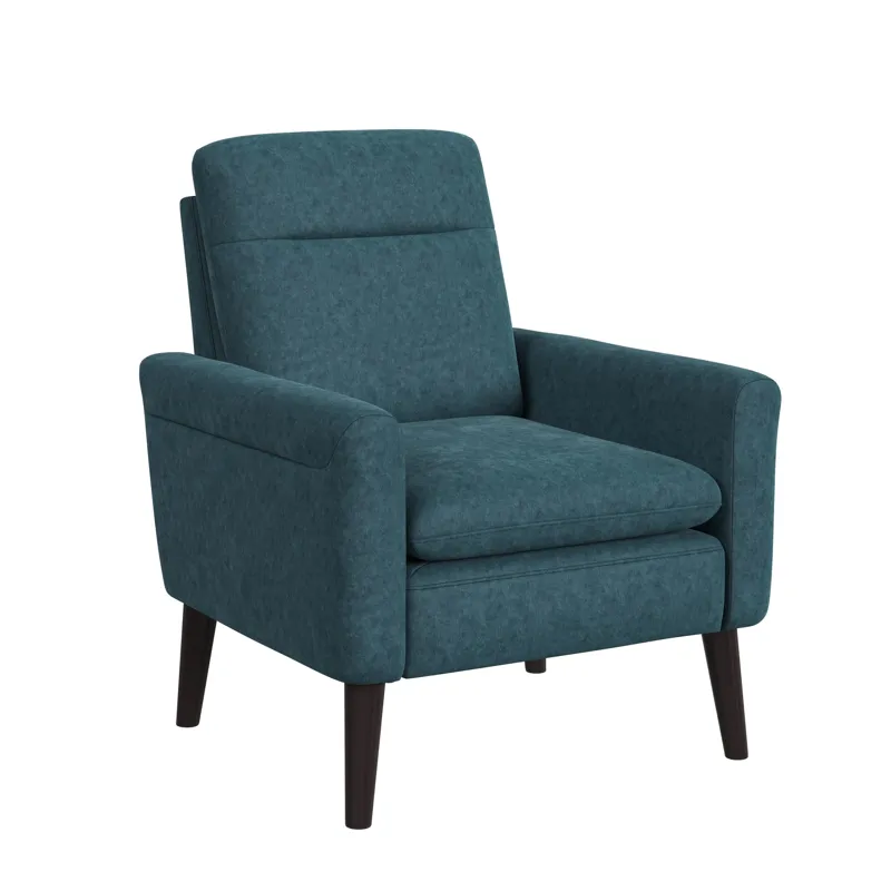 Hawk Accent Arm Chair with Memory foam in Radiance Green & Espresso