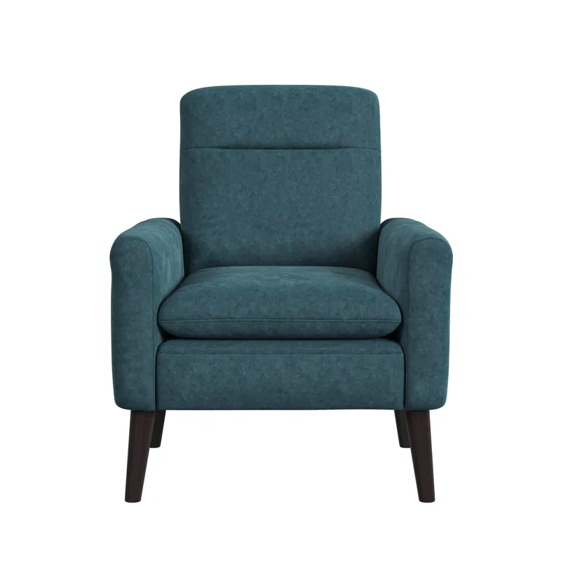 Hawk Accent Arm Chair with Memory foam in Radiance Green & Espresso