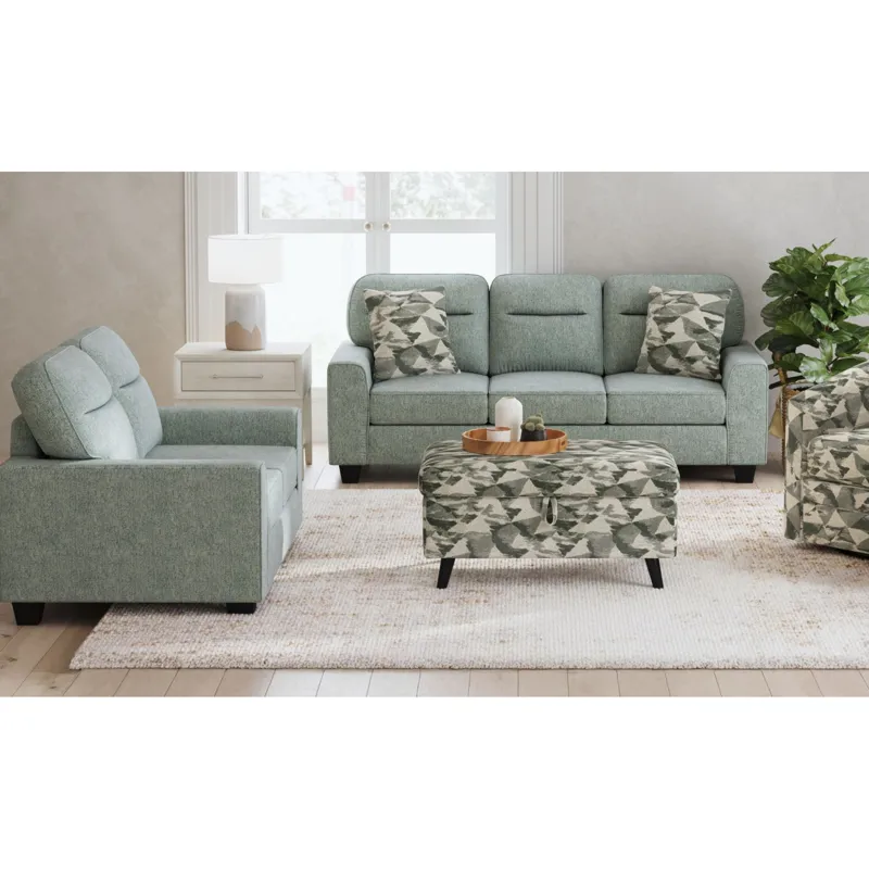 Hawker Loveseat in Marlin Seafoam