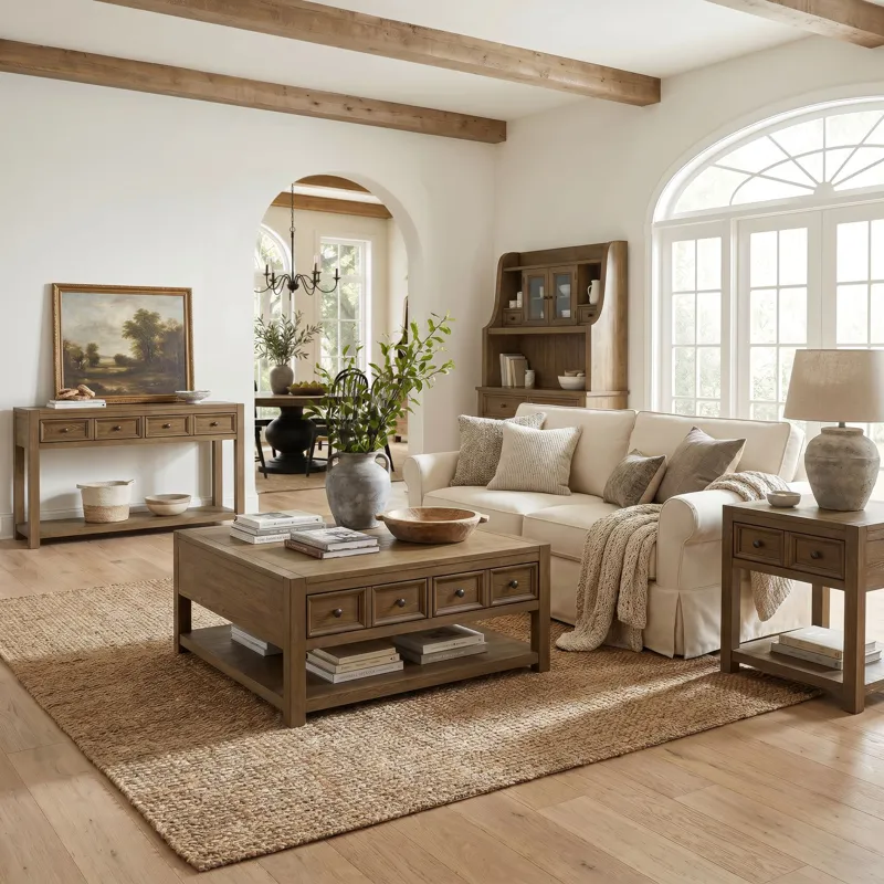 Heritage & Home Sofa Table in Oak Brown