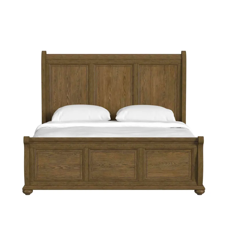 Heritage & Home King Sleigh Bed in Oak Brown