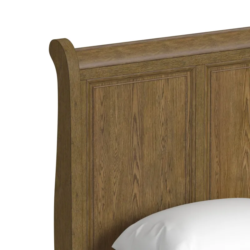 Heritage & Home King Sleigh Bed in Oak Brown
