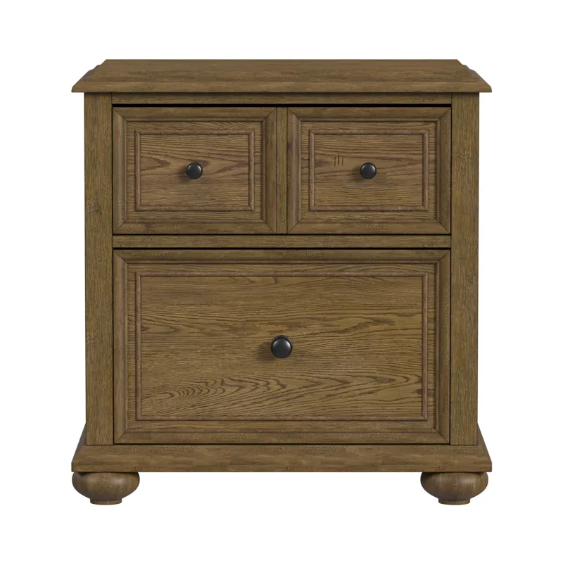 Heritage & Home Nightstand with USBC in Oak Brown