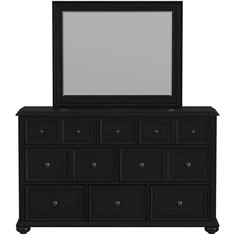 Heritage Dresser and Mirror Set in Black