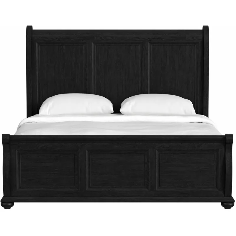 Heritage King Sleigh Bed in Black