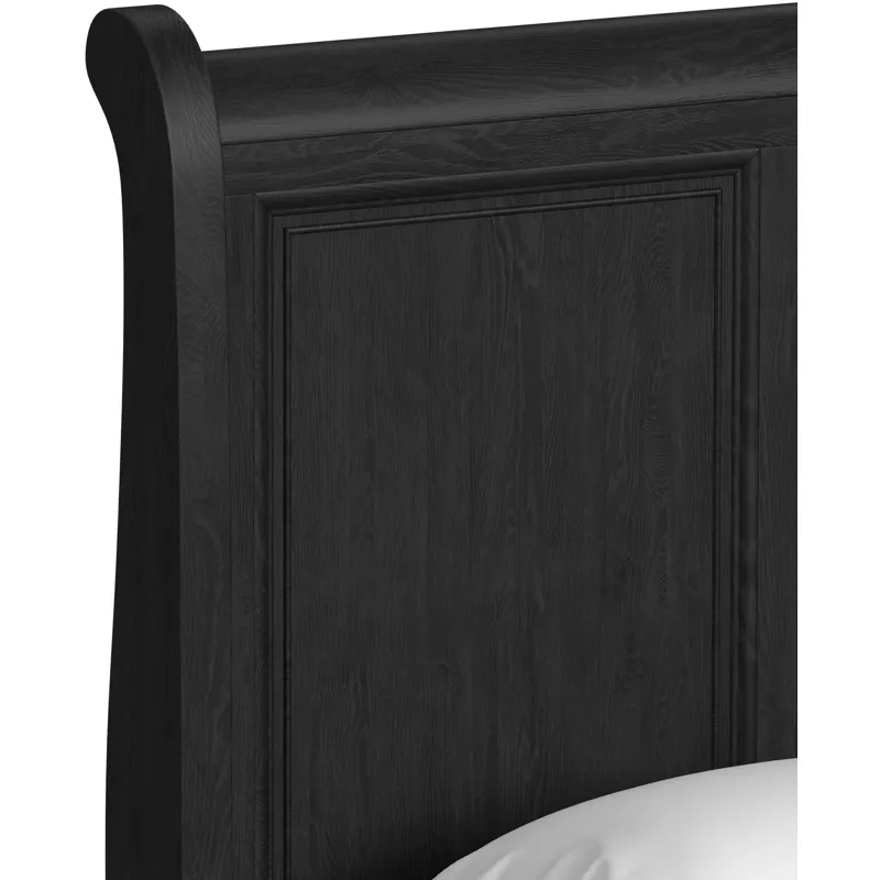 Heritage Queen Sleigh Bed in Black