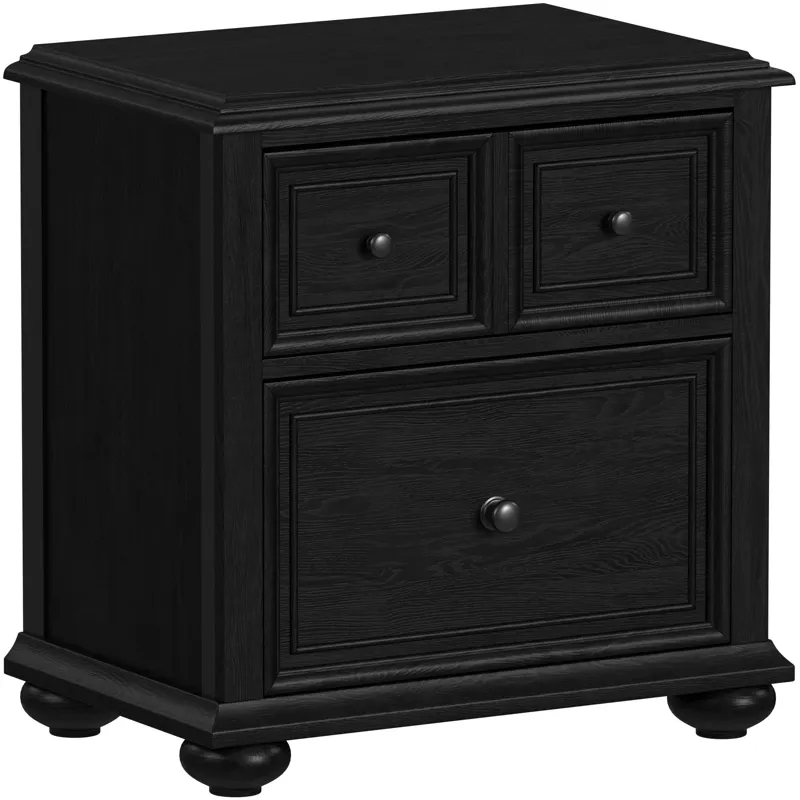 Heritage Nightstand with USBC in Black