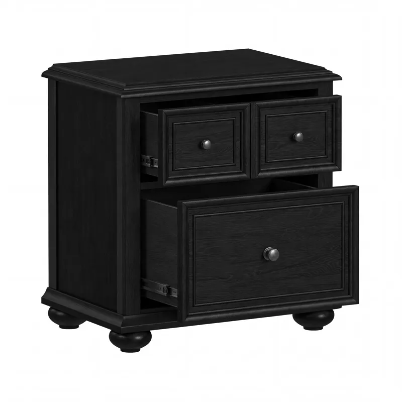 Heritage Nightstand with USBC in Black