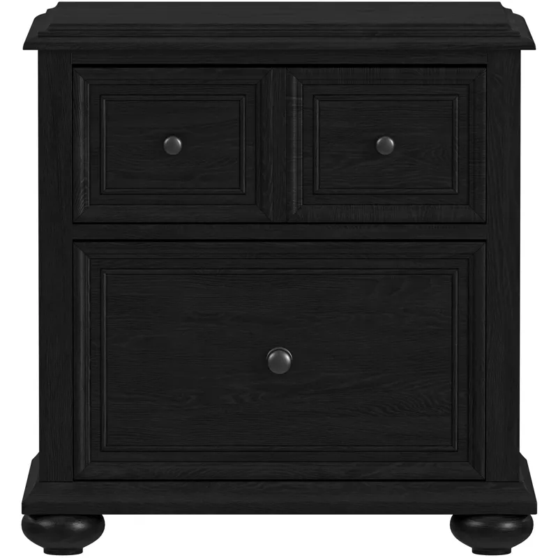 Heritage Nightstand with USBC in Black