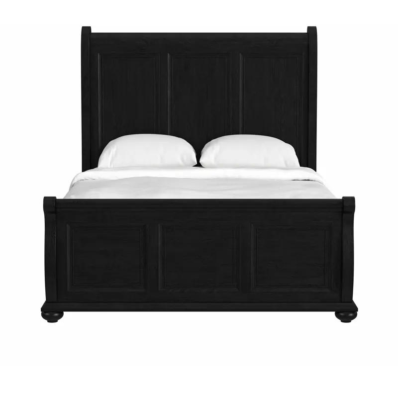 Heritage Queen Sleigh Bed in Black