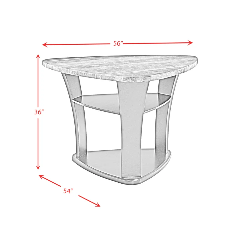 Hilson Grey Dining Table Top and Base