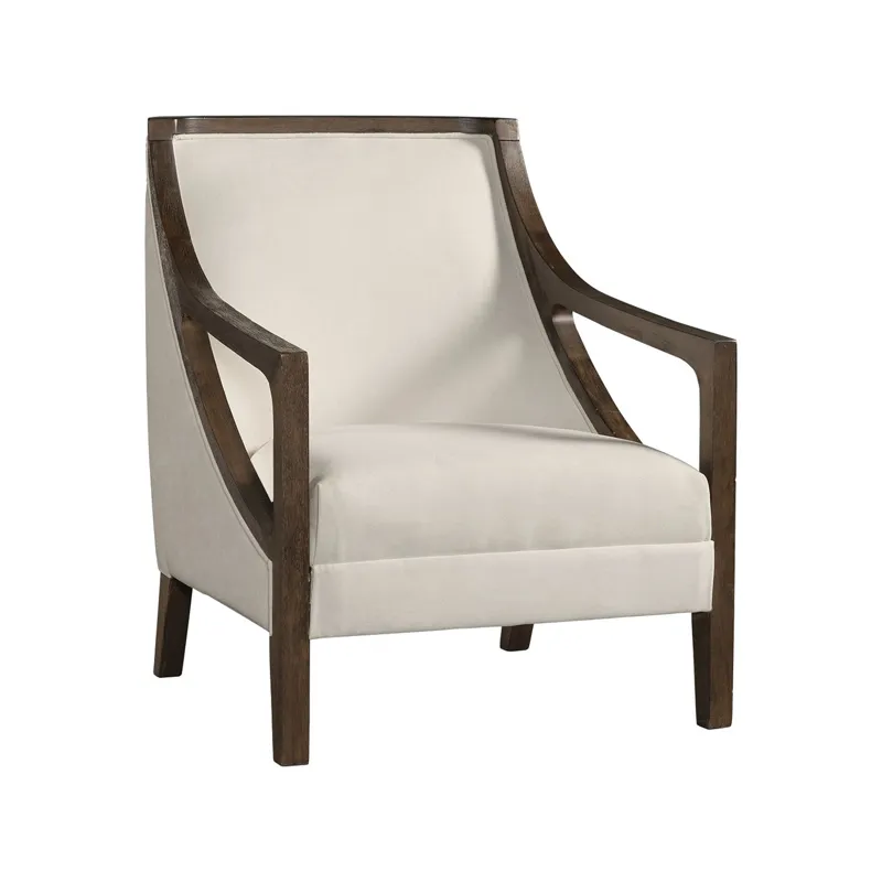 Hopkins Chair w/Brown Arm Columbia Natural