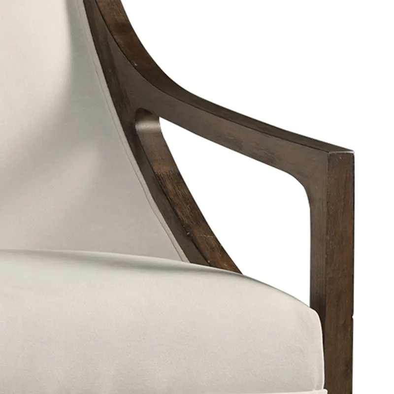 Hopkins Chair w/Brown Arm Columbia Natural