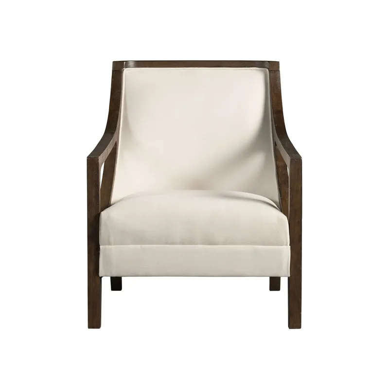 Hopkins Chair w/Brown Arm Columbia Natural